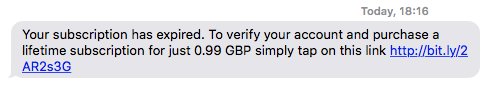 Whatsapp Scam Text Message