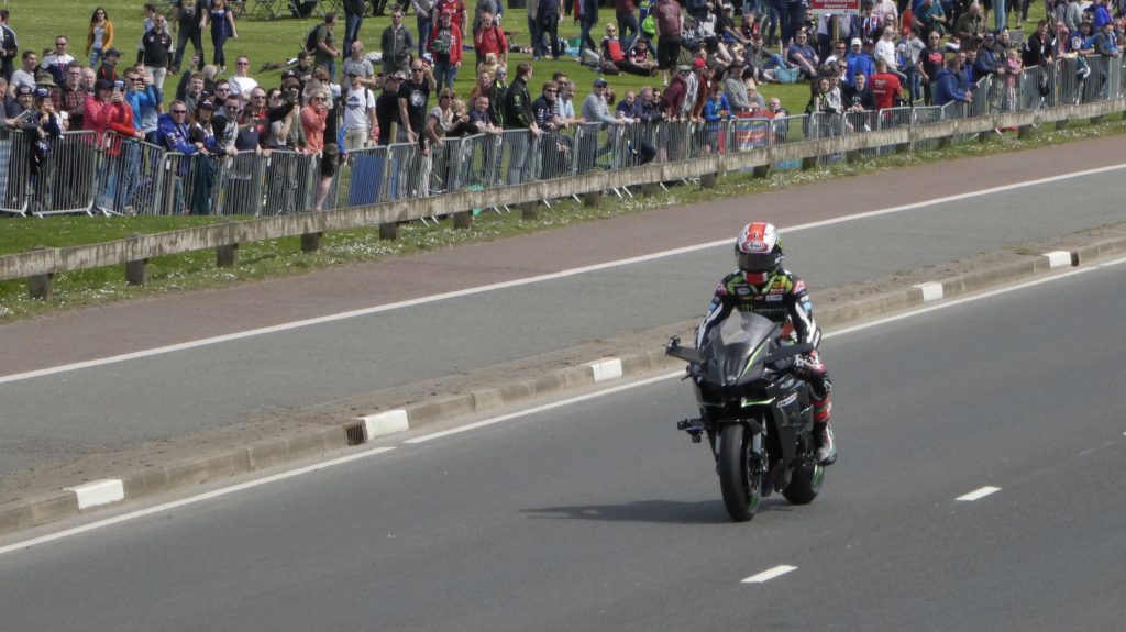 Superbike Champion Jonathan Rea popped over to the 2018 NW200 to have a parade lap and witness first hand the huge support he has from the Northern Irish road racing fraternity - at the 2018 NW2018 (19/05/2018)
