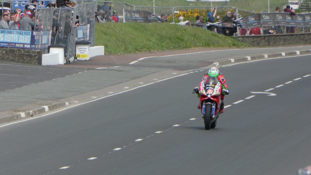 Glen Irwin giving a lesson on riding a superbike around the North Coast Triangle and ultimately taking three superbike race wins in a row - at the 2018 NW2018 (19/05/2018)