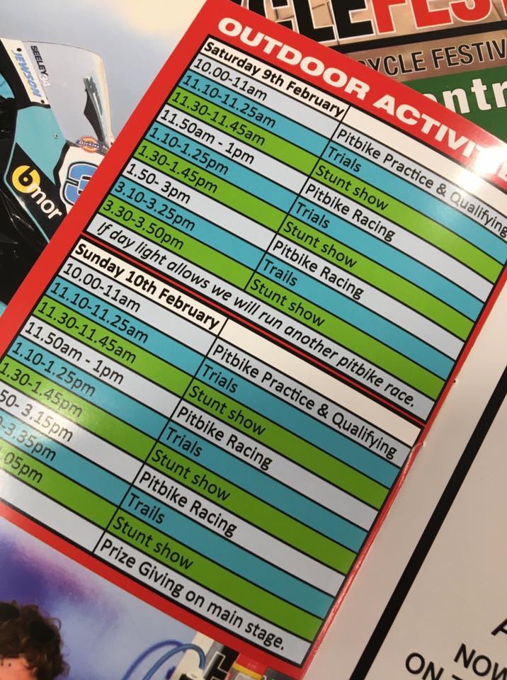 NI Motorcycle Festival 2019 : Saturday / Sunday Programme
