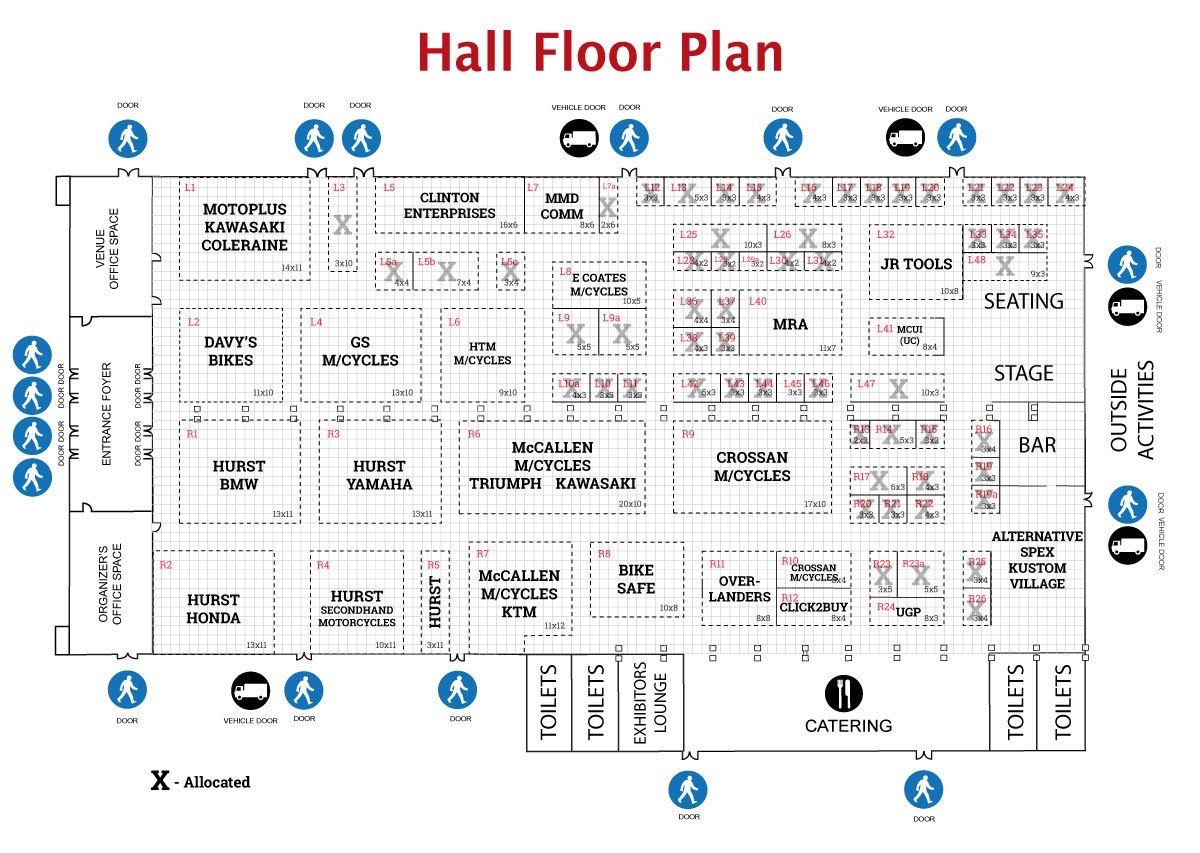 NI Motorcycle Festival 2019 : Floor Plan