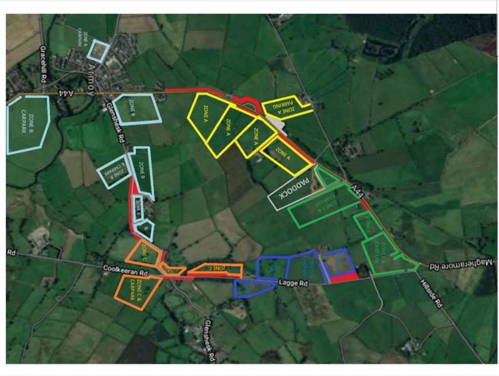 2021 Armoy Road Races : Spectator Viewing Points