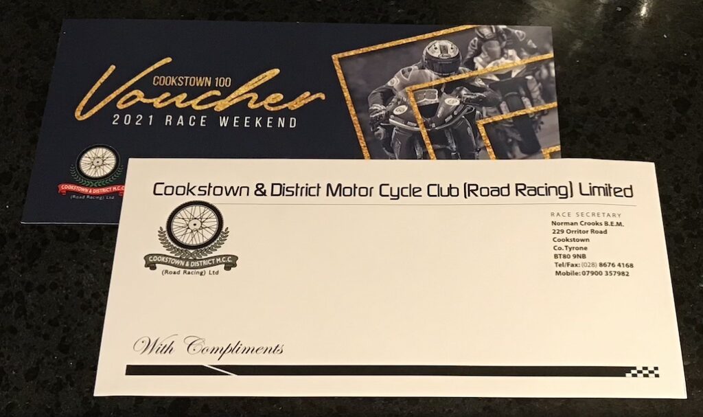 2021 Cookstown 100 Voucher