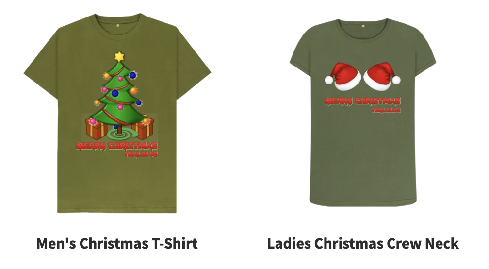 2022 Christmas TBNI.Blog Merchandise : Christmas Special Edition T-Shirts