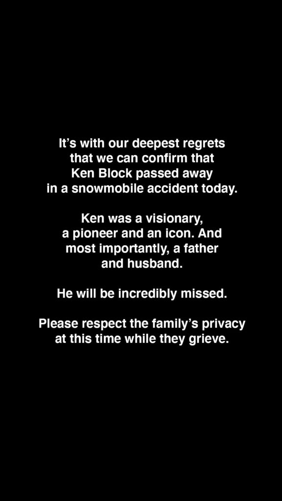 Hooligan Statement re Ken Block