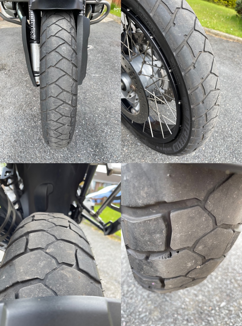 Collage3 Michelin Awake Adventure - Tyre Wear - Front / Rear