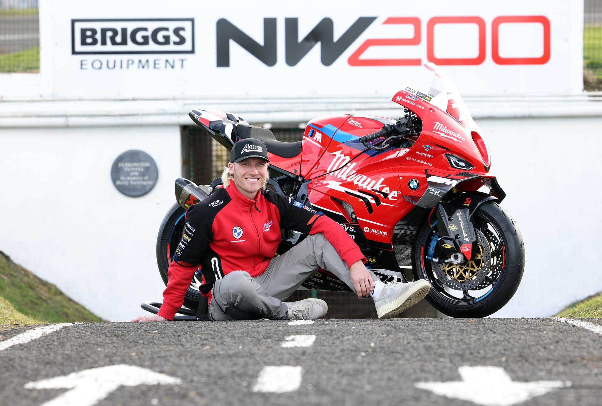 Davey Todd with his superbike ready for the 2024 NW200