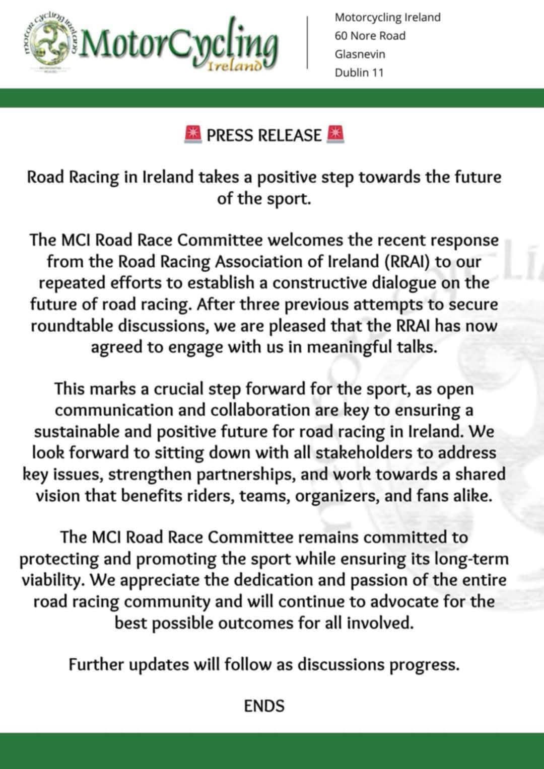 202502_MCI_RRAITalksUpdate MCI and RRAI Agree to Talks : February 2025