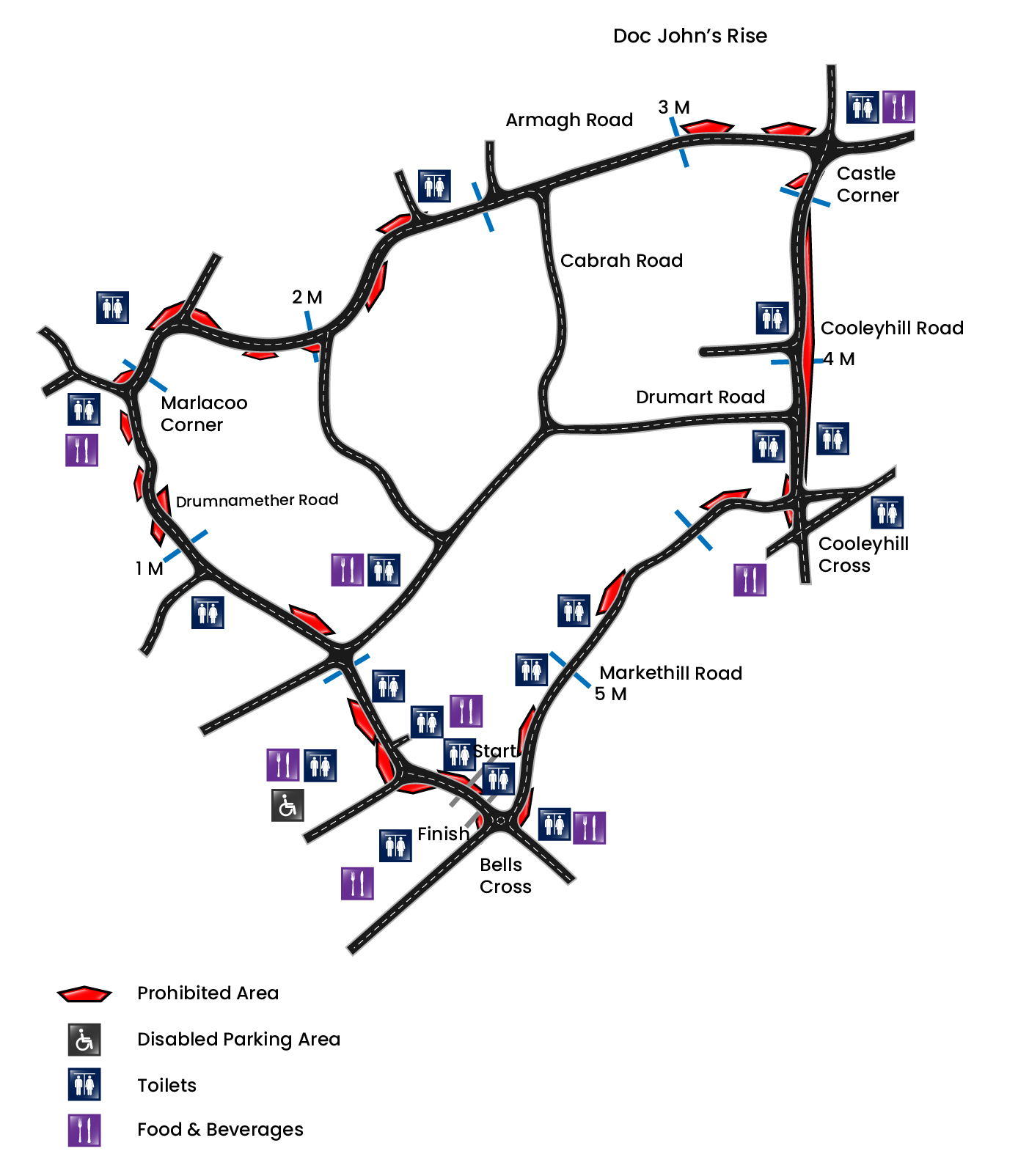 Tandragee100-Race-Track_R3 Tandragee 100 Course Map - Outline