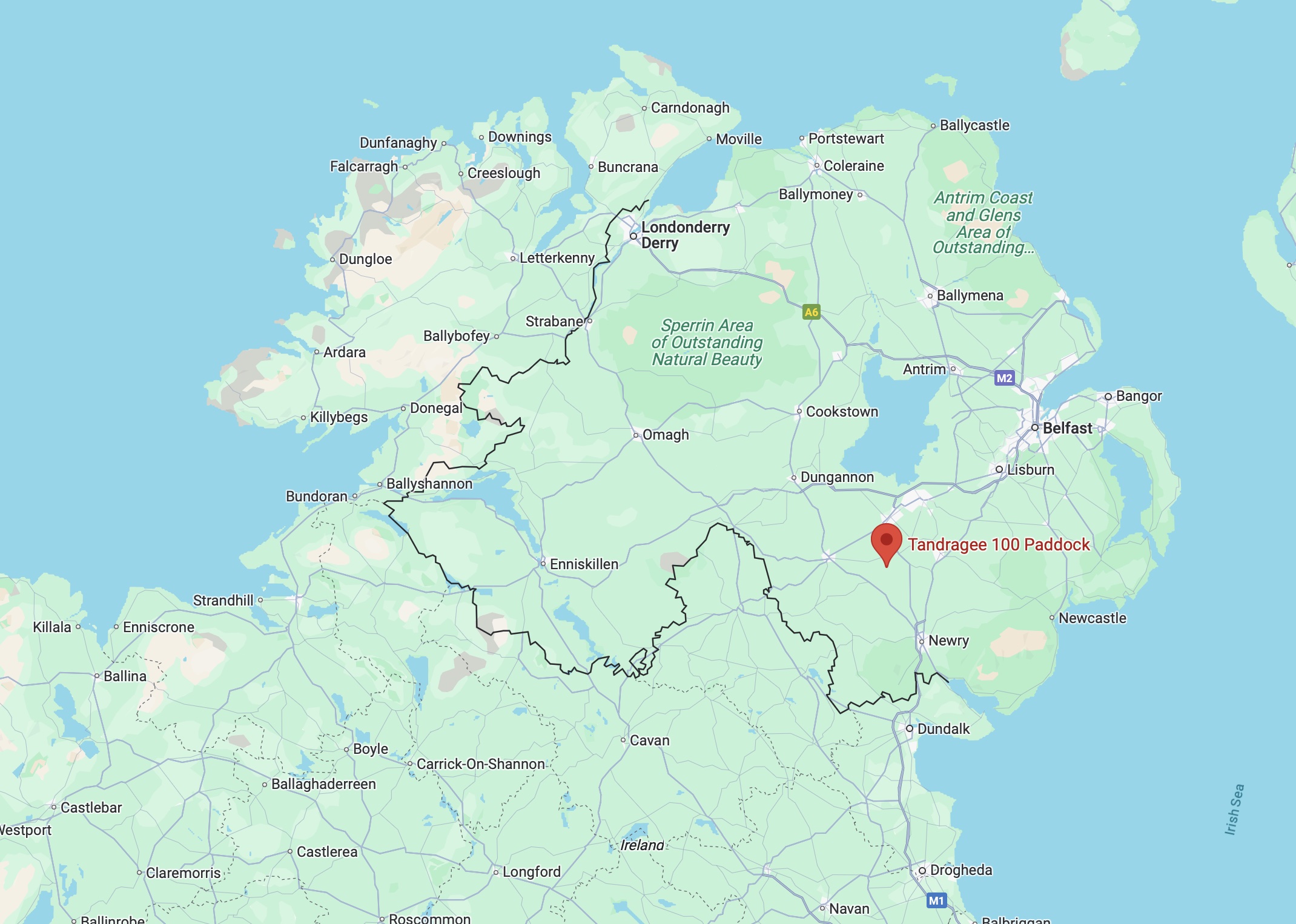 Screenshot Tandragee, Northern Ireland Map